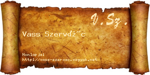 Vass Szervác névjegykártya